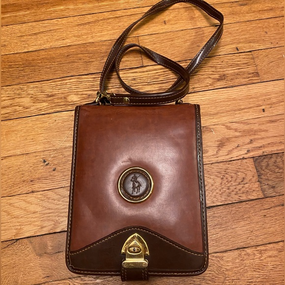 Vintage 1980’s RALPH LAUREN brown leather crossbody wallet - Picture 14 of 14